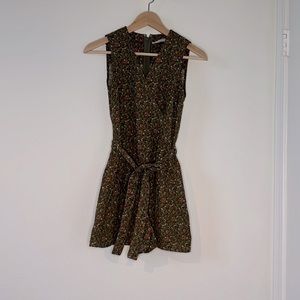 Abercrombie & Fitch Floral Jumpsuit - Olive Green